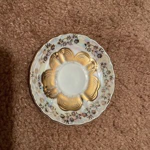 Vintage sterling China  floral saucer